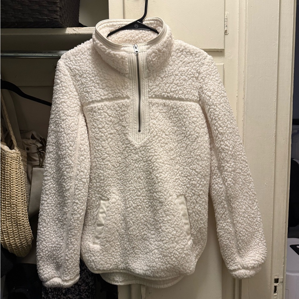 Abercrombie & Fitch Off-White Teddy Jacket